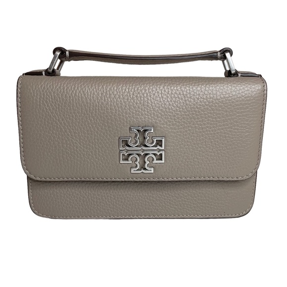 Tory Burch Bags Tory Burch Britten Mini Top Handle Bag In Gray